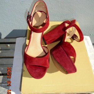 Suede Via Spiga wedge sandal 5.5